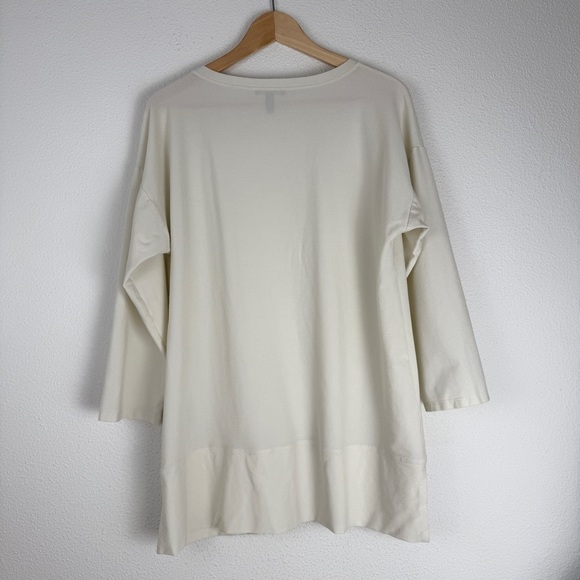 Eileen Fisher Crepe Viscose Tunic Top Knitwear Shirt Small Lagenlook - Picture 7 of 8